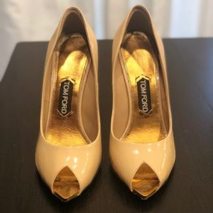 Authentic Tom Ford Nude Patent Leather Pumps